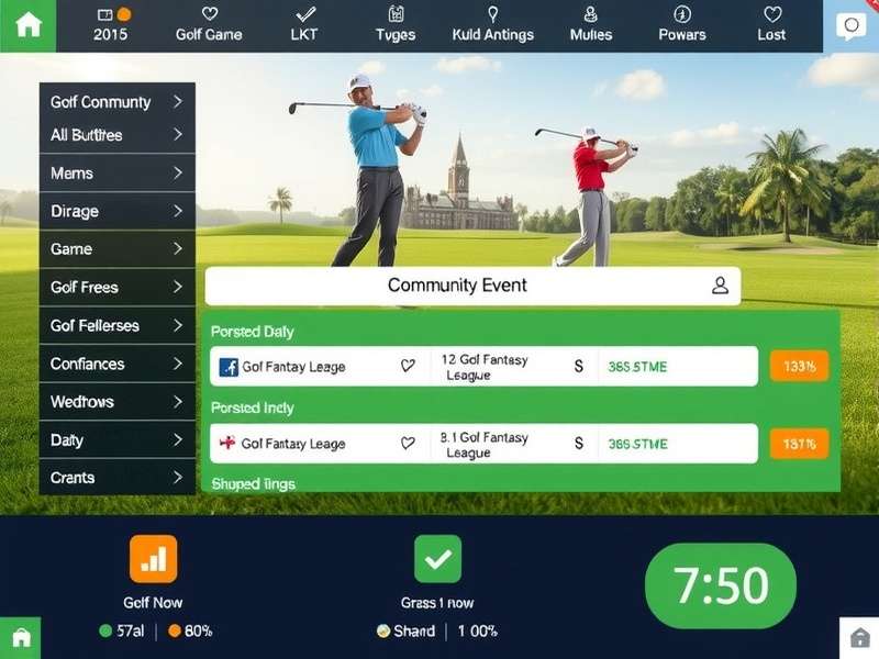 Golf Fantasy League Game Interface